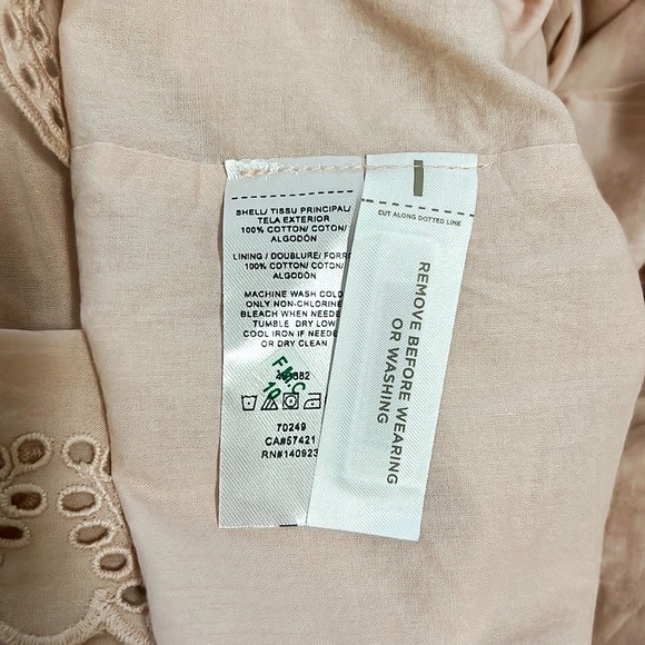 NWT Ann Taylor Loft Eyelet Scallop Flutter Sleeve Pink Blush Dress Womens Sz XXL - Picture 12 of 16